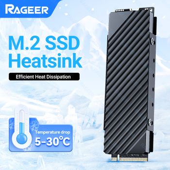 RAGEER M.2 2280 SSD Cooler Slim Solución de enfriamiento eficiente de aluminio Compatible con computadoras portátiles, PS5 y de escritorio