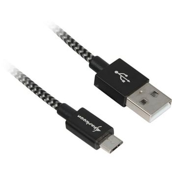 Cable Sharkoon USB 2.0 USB-A a Micro-USB trenzado 1 m