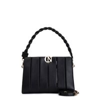 bandolera con accesorio cafenoir en contraste black
