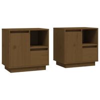 mesita de noche 34x50x50 cm madera - marron