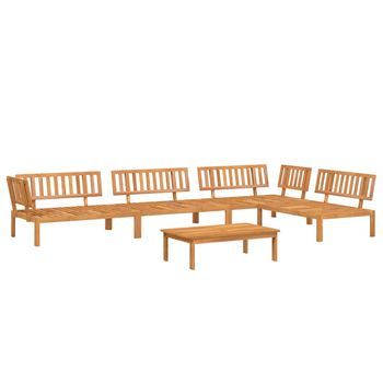 Set De Sofás De Palets De Jardín 5 Pzas Madera Maciza De Acacia Vidaxl