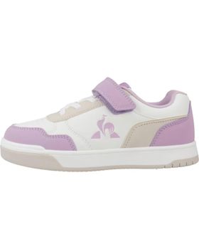 de LE COQ SPORTIF ZAPATILLAS LE COQ SPORTIF LCS COURT BREAKER NIÑA BLANCAS Y LILA CON VELCRO OPTWHT