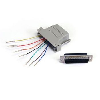 Adaptador StarTech DB25 a RJ45 Macho a Hembra Gris