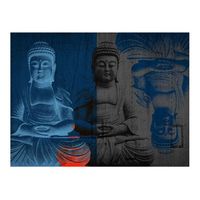 papel pintado 3d - tres encarnaciones de buda 400x309 cm