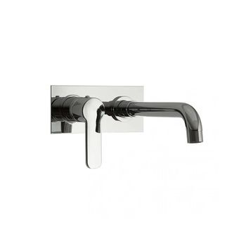 Grifo De Pared Con Placa De Pared En Latón Cromado | Nora