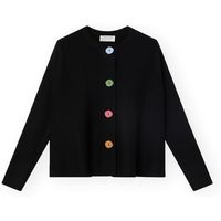 compania fantastica abrigo compania fantastica 10225 cardigan - black para mujer