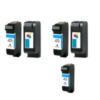 compatible multipack hp colour copier 190 printer ink cartridges 5 pack -51645a