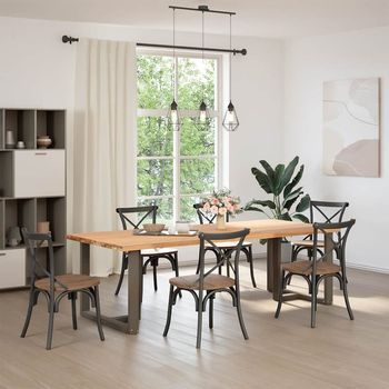 Patas Mesa，pierna De Mesa Comedor Forma T 2 Uds Acero Natural 90x35x(72-73)cm