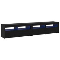 gabinetes para tv 2 piezas roble negro 210 x 35 x 40 cm