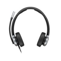 auriculares poly mission 625 con cable usb-c y usb-a cancelacion de ruido oficina negros