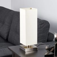 lampara de mesa de textura tela tejido seda blanco