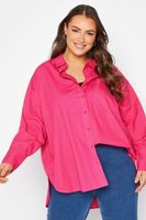 yours camisa fucsia algodon popelina mujer curvy y tallas grandes yours
