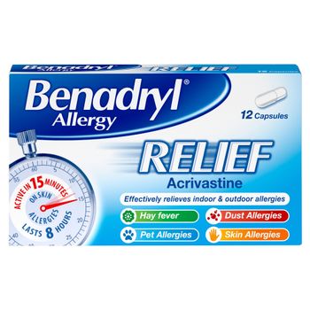Benadryl Allergy Relief Capsules - 12 Capsules