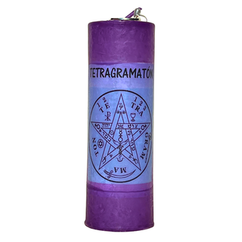 THE BUBBLE SHOP - Velón Especial de Tetragramatón para Limpieza Energética y Protección