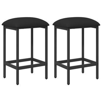 Taburete De Bar 2 Uds. Negro 40 X 32 X 74 Cm Vidaxl