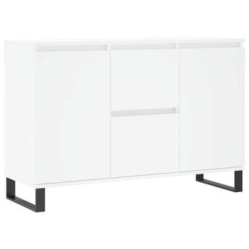 Aparador De Madera De Ingeniería Blanco 104x35x70 Cm