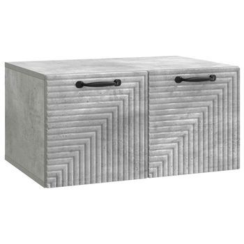 Mueble Para Tv De Pared Gris Hormigón 59,5 X 41 X 30 Cm Vidaxl