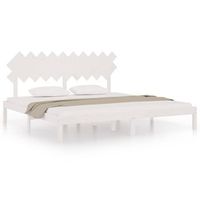 estructura de cama madera maciza blanco 200x200 cm vidaxl