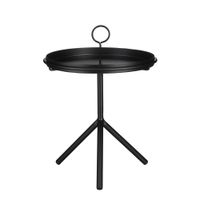 mesa auxiliar aston negro  h40xb305xl305cm