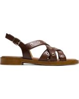 de porronet sandalias planas porronet 3125 moka marron