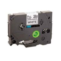 brother tzes211 original p-touch extra strength label tape - 14 x 262 ft 6mm x 8mm black on clear
