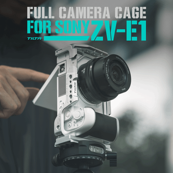 TILTA-Kit de cámara de jaula para Sony ZV-E1 zve1, TA-T35-A-S plateado con agarre de silicona, plataforma Dslr, Zapata fría, mango Nato