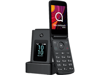 Móvil - TCL OneTouch 4043, Dark Night Grey, 4G, 128 MB, 1380 mAh, Dual SIM, Bluetooth, Botón SOS, Mocor OS