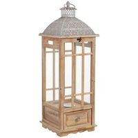 farol de madera beige  235x235x69h cm