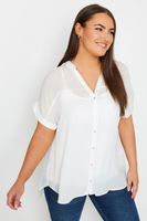 yours camisa blanca manga corta mujer curvy y tallas grandes yours