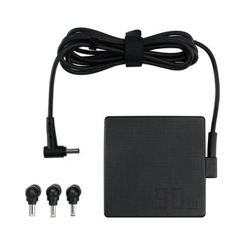 Adaptador universal ASUS 90W Negro, 3 puntas, protección múltiple, 100-240V, portátiles