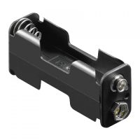 goobay portapilas para 2 pilas fr6hr6lr6 negro