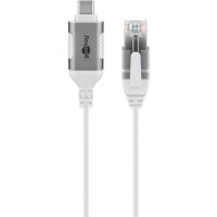 cable adaptador ethernet usb-c 31 a rj45 goobay 74391 10 m blanco