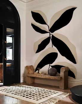 Papel pintado vegetal de alta gama 200 g 250x200 cm 4 tiras