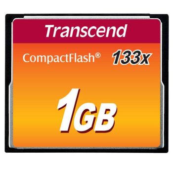 Tarjeta CompactFlash Transcend 1 GB CF 133x MLC Negro 50 MB/s