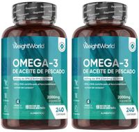 weightworld omega 3 aceite de pescado 2000mg 2x240 perlas