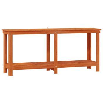 Banco De Trabajo Marrón Cera 180 X 50 X 80 Cm Pino Macizo Vidaxl