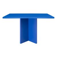 mesa de comedor rectangular tablero laminado 3cm azul prussia 90x120