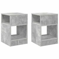 2 piezas mesa auxiliar  mesa de apoyo gris concreto 305 x 30 x 45 cm