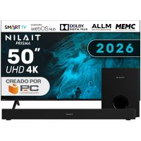 nilait prisma 50ud7004swos 50 led 4k smart tv webos  barra de sonido con subwoofer 120w dolby 21