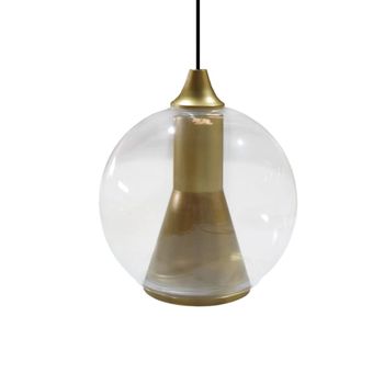 Lámpara de suspensión vidrio  oro D20 cm