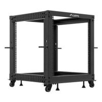 rack lanberg or01-6112-b 12u 600kg ruedas independiente negro 22kg