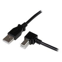 Cable Adaptador USB 1m para Impresora Acodado - 1x USB A Macho - 1x USB B Macho en Ãngulo Derecho