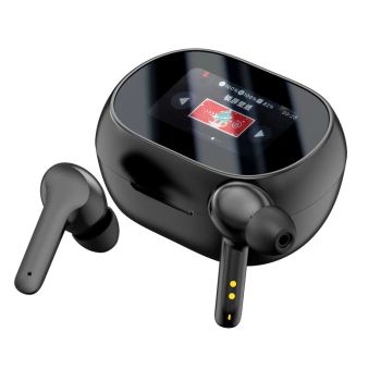 Auriculares inalámbricos TWS LED Smart Screen con Bluetooth, pantalla táctil a color, sonido envolvente panorámico, repr