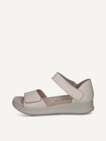 caprice sandal white made of leather without heel size 37
