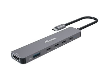 DOCKING USB-C 6-EN-1 EQUIP 133500 A 1xHDMI 4K 4xUSB-C 1xUSB-A 1xUSB-C PD 100W