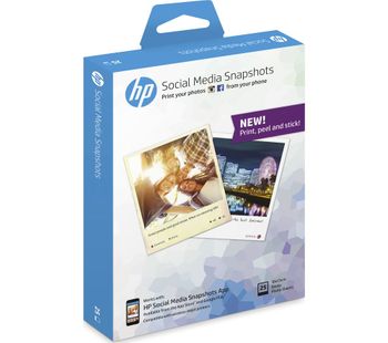 HP Social Media Snapshots Removable Sticky 100 x 130 mm Photo Paper - 25 sheets