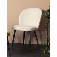 silla isuan alpaca blanco roto con patas negras 52x61x80 cms