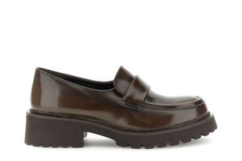 mocasines de piel envejecida dark brown 38