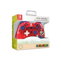rock candy wired controller mario licenciado - switch 1