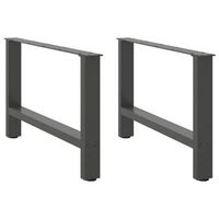 patas para mesa de centro antracita 2 unidades 70 x 42-43 cm acero vidaxl